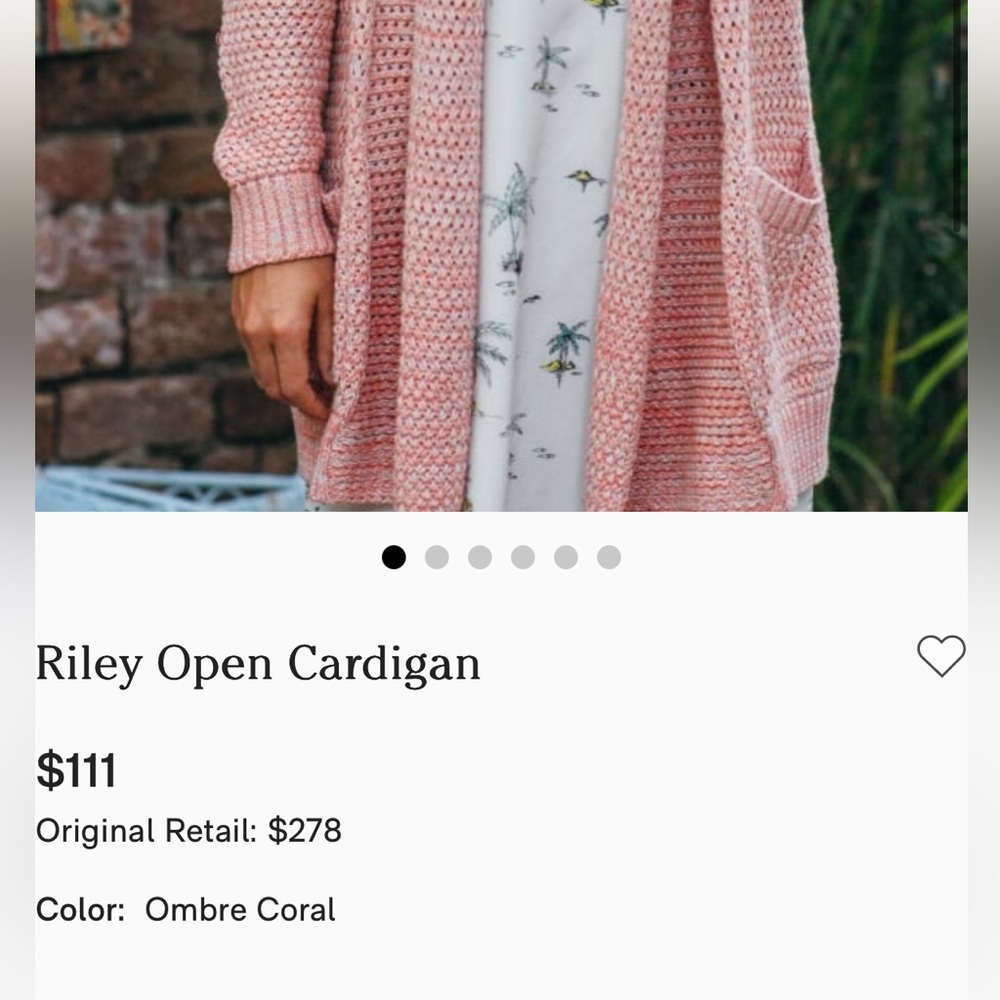 Faherty Riley Open Cardigan - Picture 2 of 5